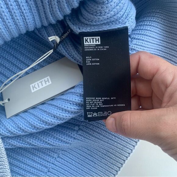 Kith Garment Dyed Meyer Large Knit Crewneck in Woven Colorway 2023 Deadstock NWT - Picture 5 of 13